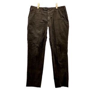 PT01 Pants 36x30* Brown Corduroy Easy Fit Stretch Chino Slacks Torino Italy Mens